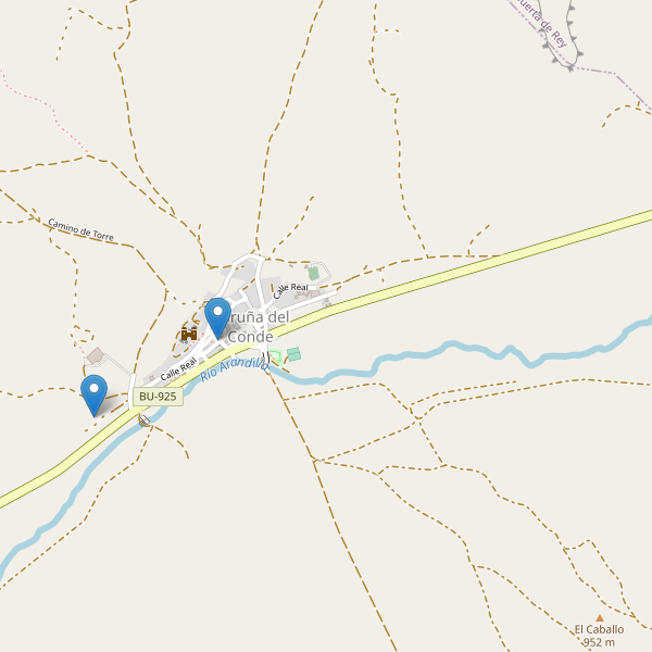 Mapa de iglesias en Coruña del Conde Thumbnail