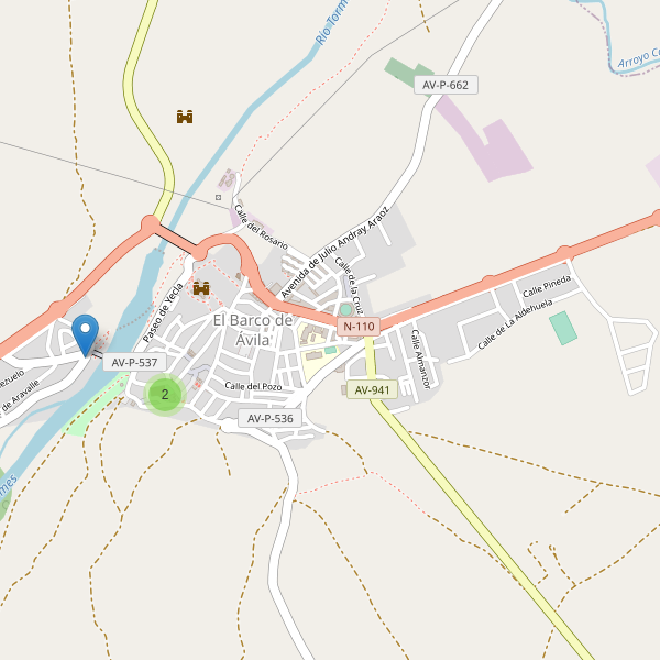 Mapa de iglesias en El Barco de Ávila Thumbnail