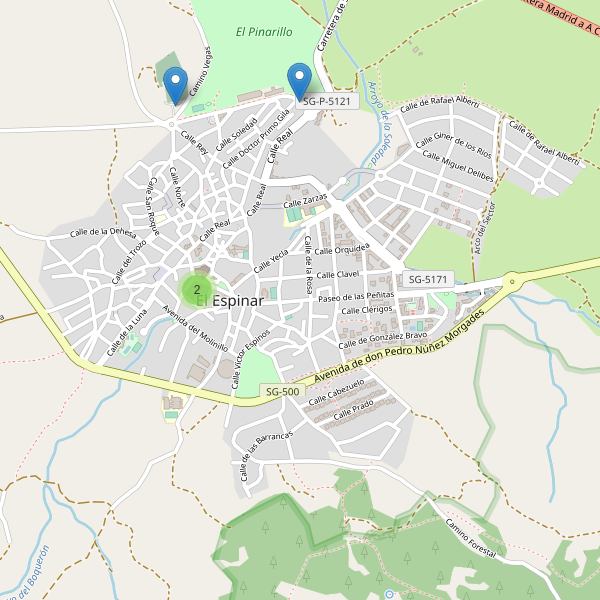 Mapa de iglesias en El Espinar Thumbnail