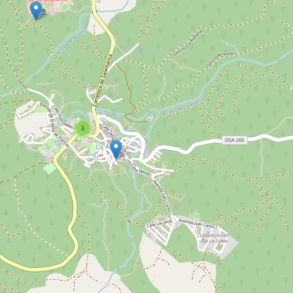 Mapa de iglesias en La Alberca Thumbnail