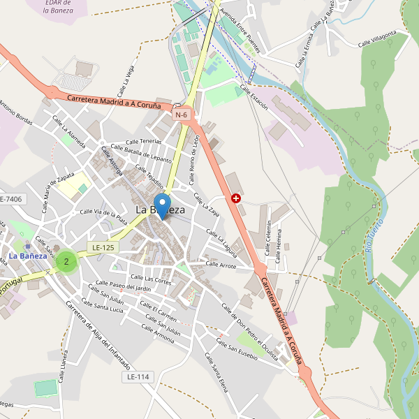 Mapa de iglesias en La Bañeza Thumbnail