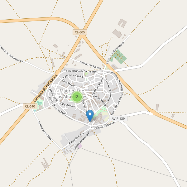 Mapa de iglesias en Madrigal de las Altas Torres Thumbnail