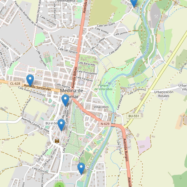 Mapa de iglesias en Medina de Pomar Thumbnail