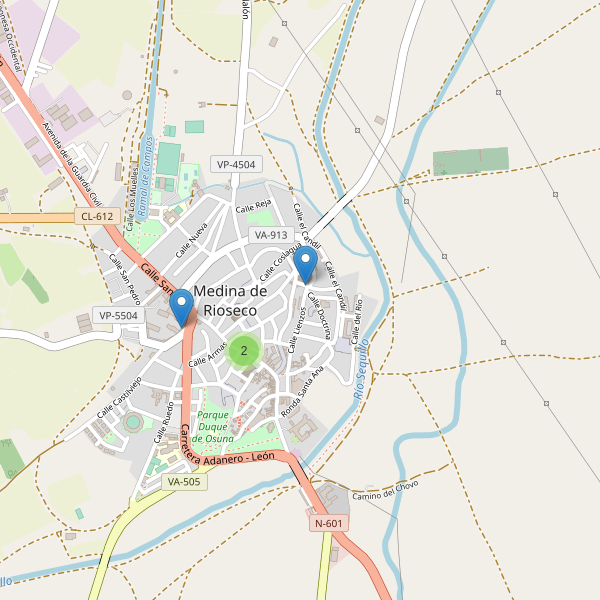 Mapa de iglesias en Medina de Rioseco Thumbnail