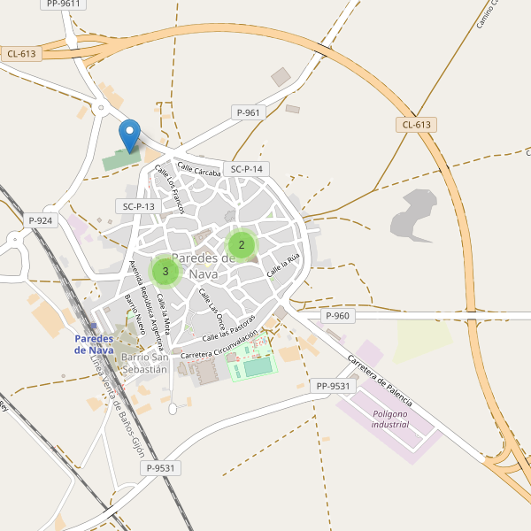 Mapa de iglesias en Paredes de Nava Thumbnail