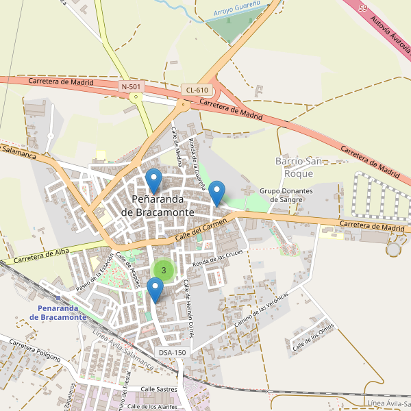 Mapa de iglesias en Peñaranda de Bracamonte Thumbnail