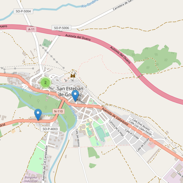 Mapa de iglesias en San Esteban de Gormaz Thumbnail