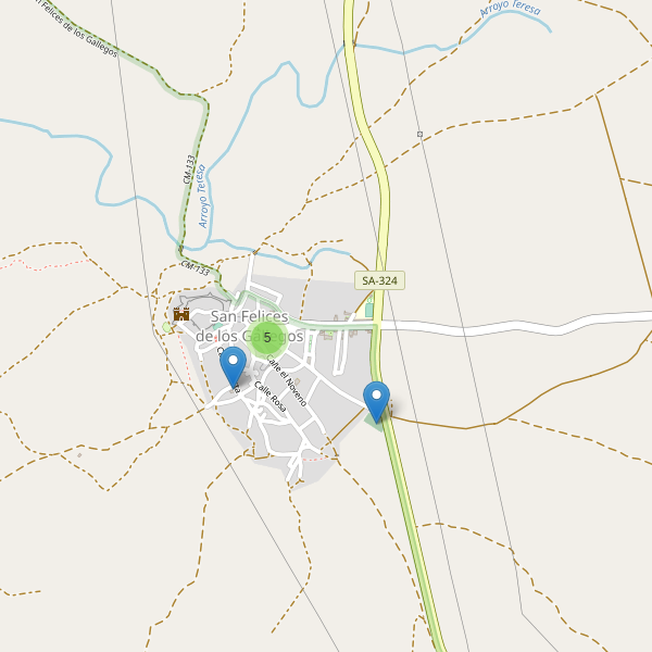 Mapa de iglesias en San Felices de los Gallegos Thumbnail