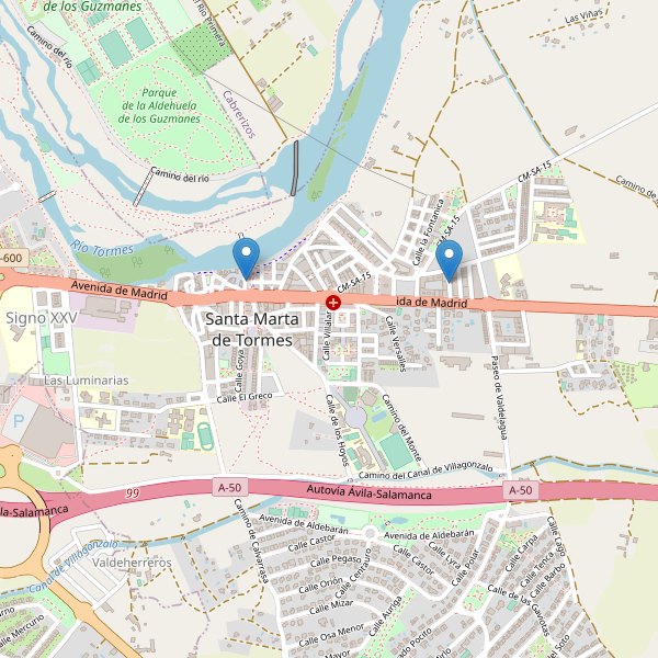 Mapa de iglesias en Santa Marta de Tormes Thumbnail