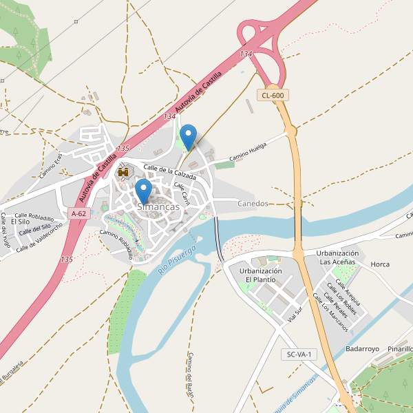 Mapa de iglesias en Simancas Thumbnail