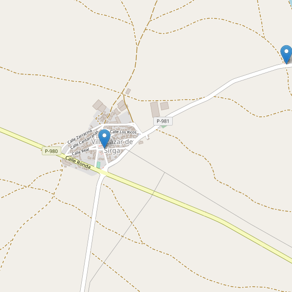 Mapa de iglesias en Villalcázar de Sirga Thumbnail