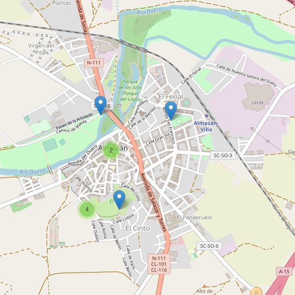 Mapa de monumentos en Almazán Thumbnail