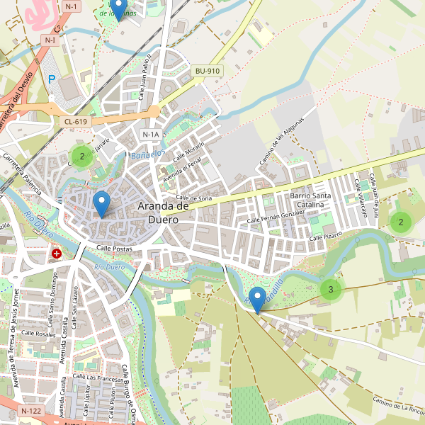 Mapa de monumentos en Aranda de Duero Thumbnail