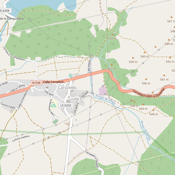 Mapa de monumentos en Carucedo Thumbnail