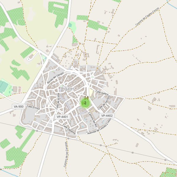 Mapa de monumentos en Cigales Thumbnail