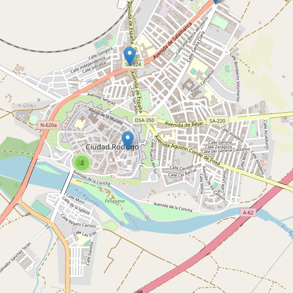 Mapa de monumentos en Ciudad Rodrigo Thumbnail