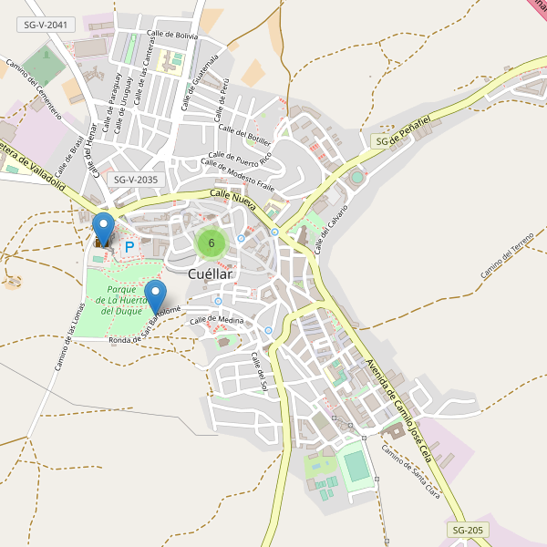 Mapa de monumentos en Cuéllar Thumbnail