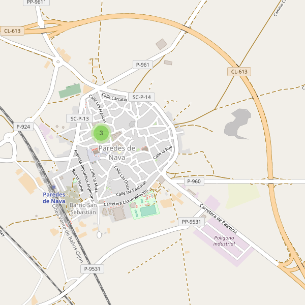 Mapa de monumentos en Paredes de Nava Thumbnail