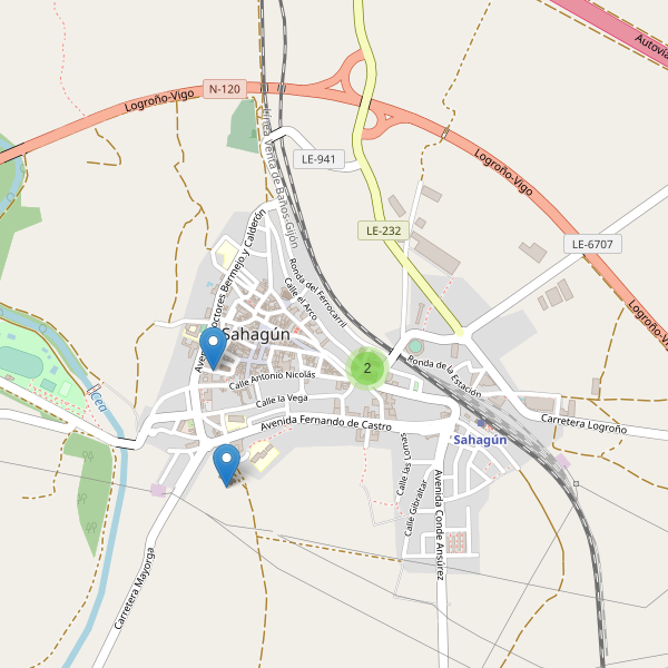 Mapa de monumentos en Sahagún Thumbnail