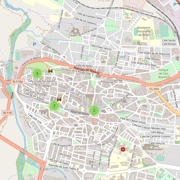 Mapa de monumentos en Ávila Thumbnail