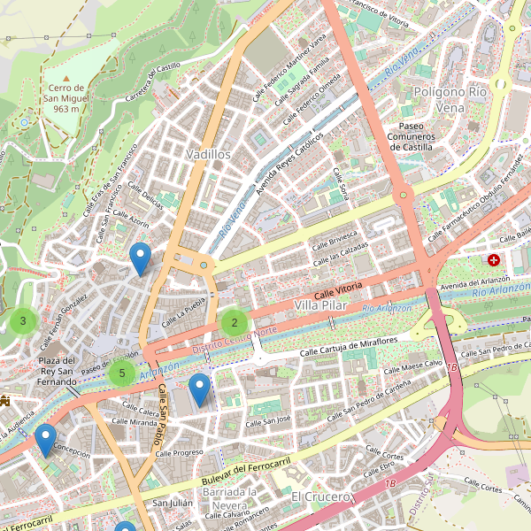 Thumbnail Mapa de museos en Burgos