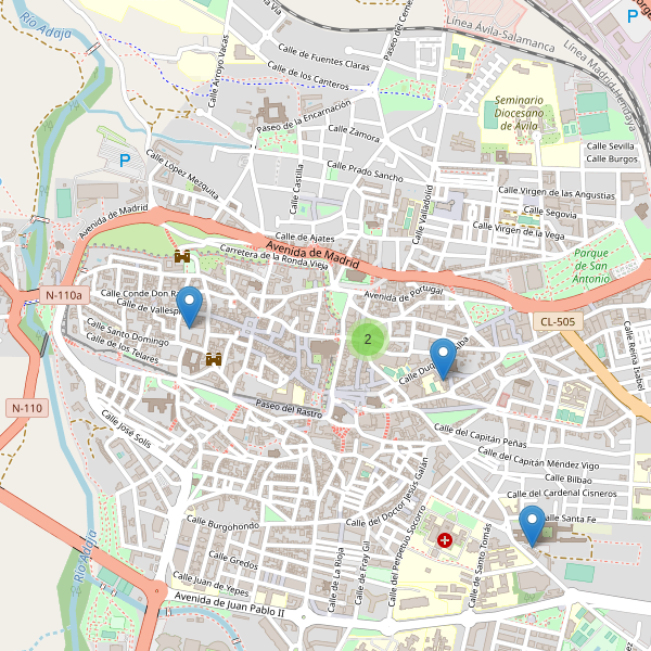Thumbnail Mapa de museos en Ávila