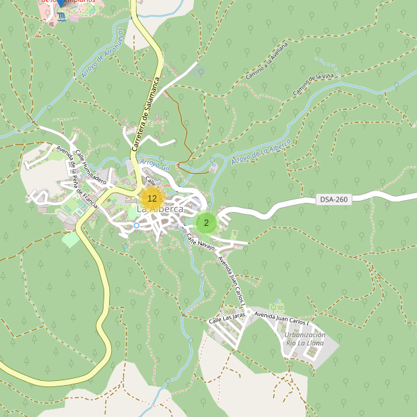 Thumbnail Mapa de restaurantes en La Alberca