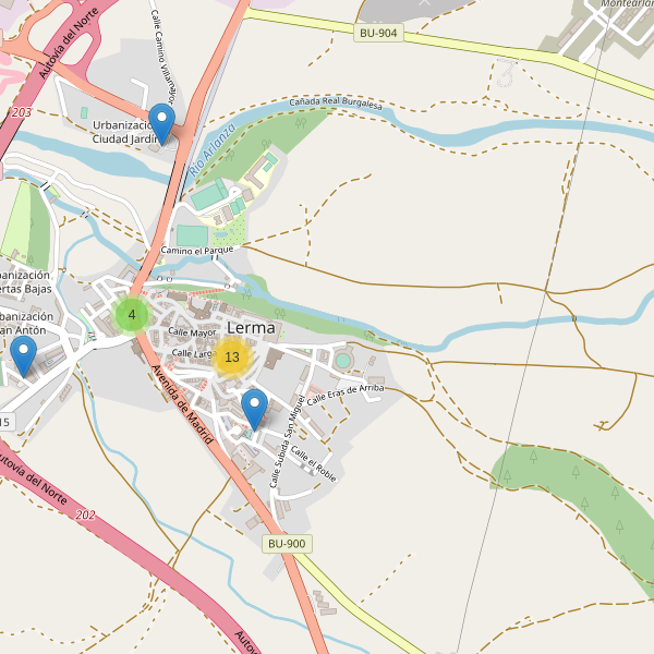 Thumbnail Mapa de restaurantes en Lerma