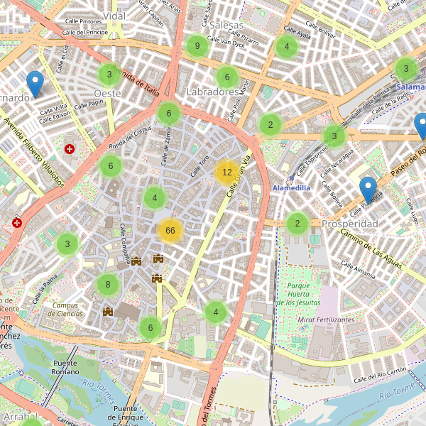 Thumbnail Mapa de restaurantes en Salamanca
