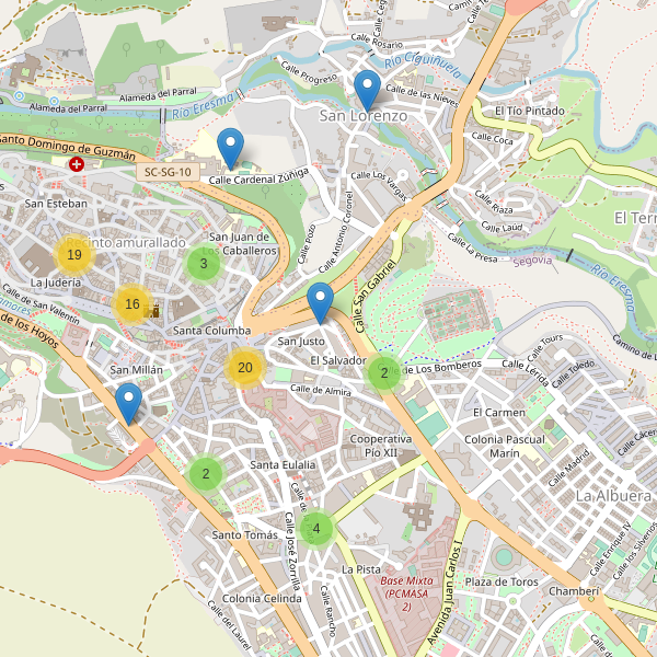 Thumbnail Mapa de restaurantes en Segovia