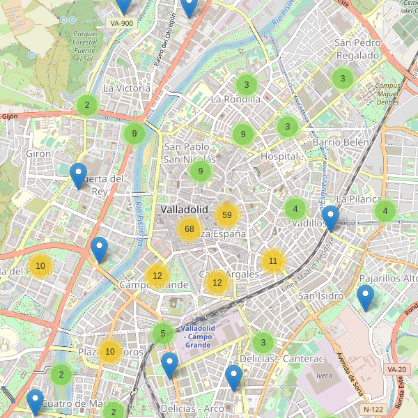 Thumbnail Mapa de restaurantes en Valladolid