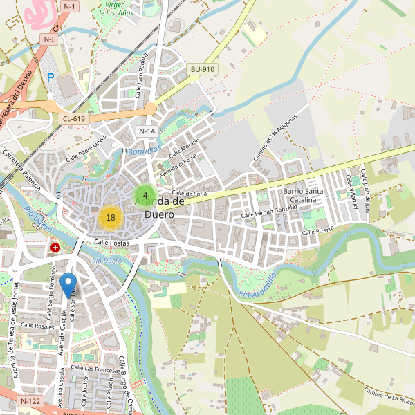 Mapa de ropa en Aranda de Duero Thumbnail