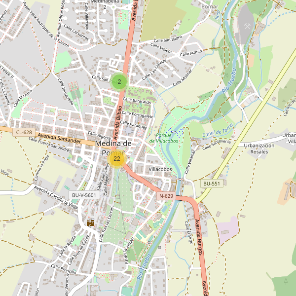 Mapa de ropa en Medina de Pomar Thumbnail