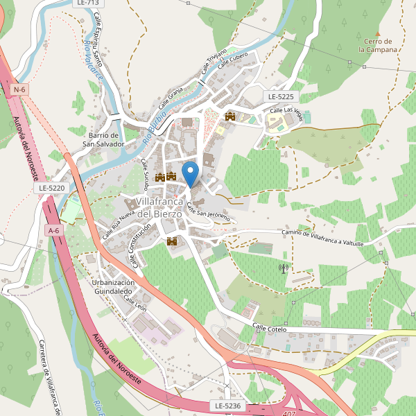 Mapa de ropa en Villafranca del Bierzo Thumbnail