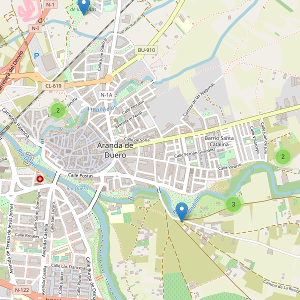 Mapa de sitios-arqueologicos en Aranda de Duero Thumbnail