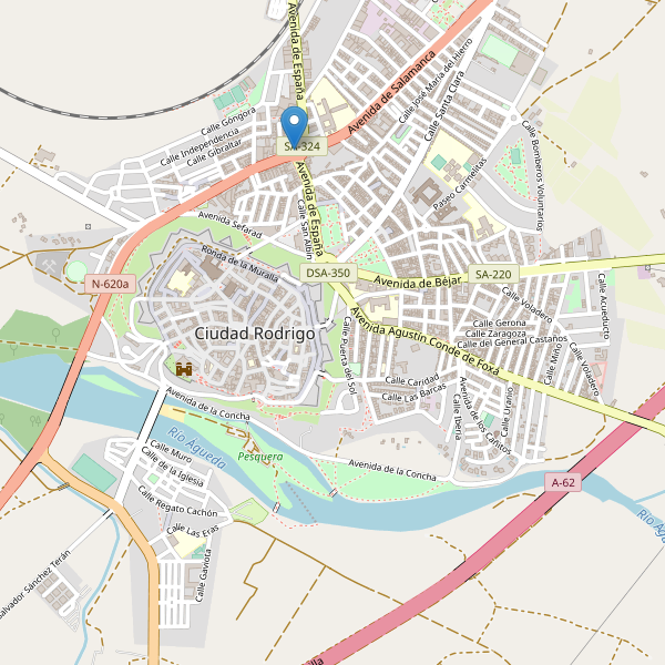 Mapa de sitios-arqueologicos en Ciudad Rodrigo Thumbnail