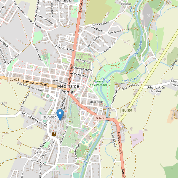 Mapa de sitios-arqueologicos en Medina de Pomar Thumbnail