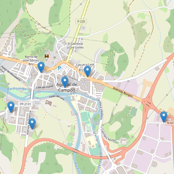 Thumbnail Mapa de supermercados en Aguilar de Campoo