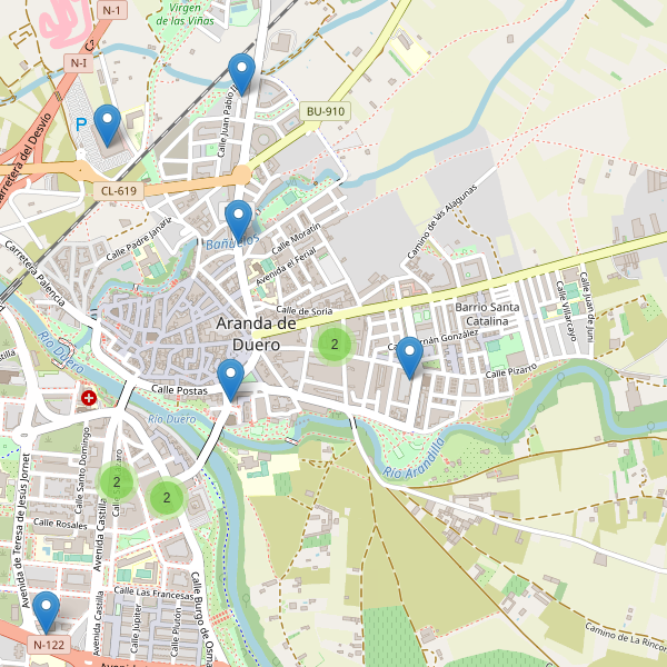 Thumbnail Mapa de supermercados en Aranda de Duero