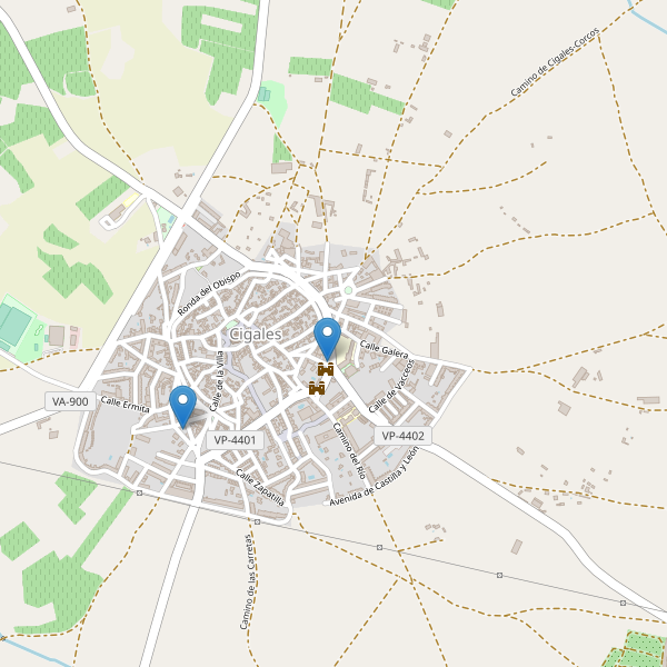 Thumbnail Mapa de supermercados en Cigales