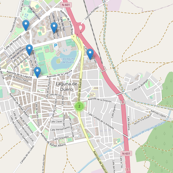 Thumbnail Mapa de supermercados en Laguna de Duero