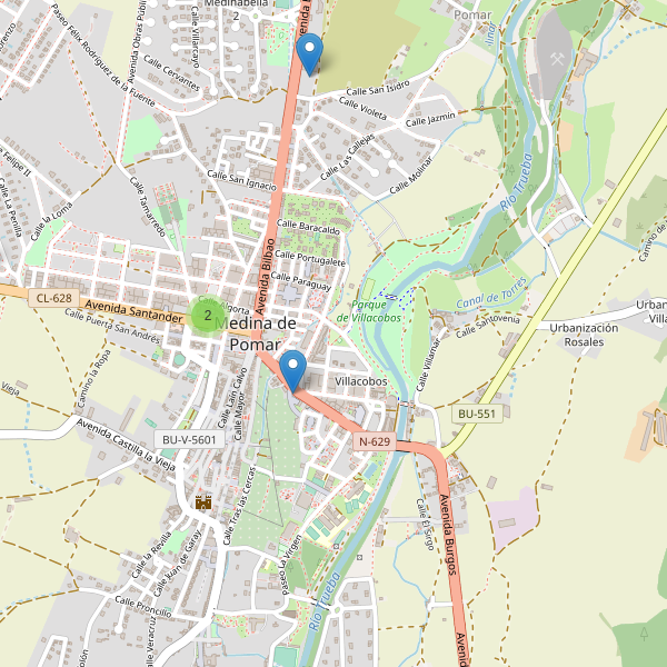 Thumbnail Mapa de supermercados en Medina de Pomar