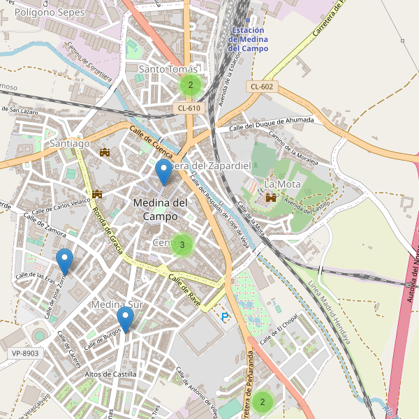 Thumbnail Mapa de supermercados en Medina del Campo