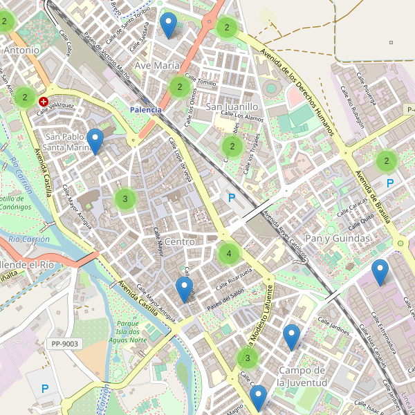 Thumbnail Mapa de supermercados en Palencia