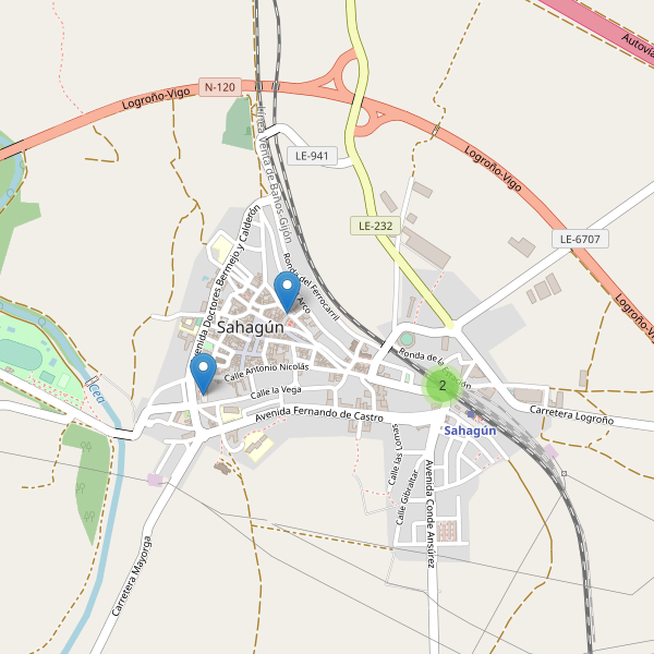 Thumbnail Mapa de supermercados en Sahagún