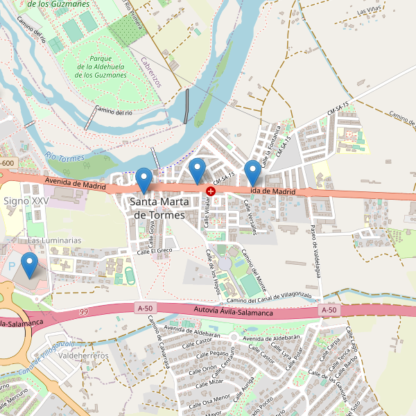 Thumbnail Mapa de supermercados en Santa Marta de Tormes