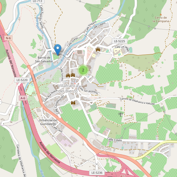 Thumbnail Mapa de supermercados en Villafranca del Bierzo