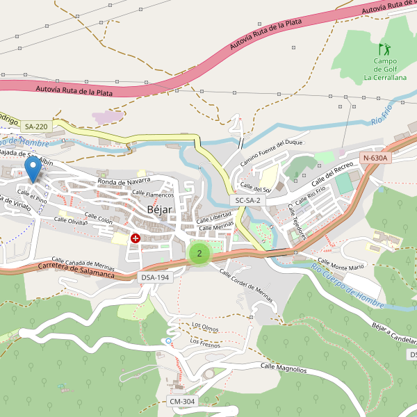 Mapa de taxi en Béjar Thumbnail