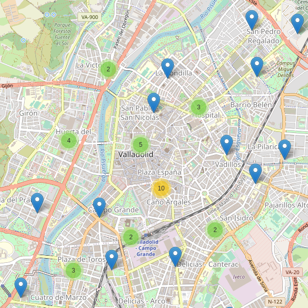 Mapa de taxi en Valladolid Thumbnail