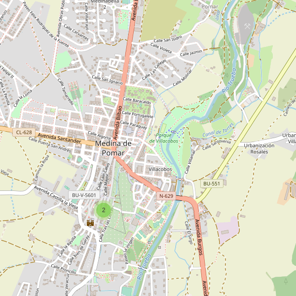 Mapa de vistas en Medina de Pomar Thumbnail